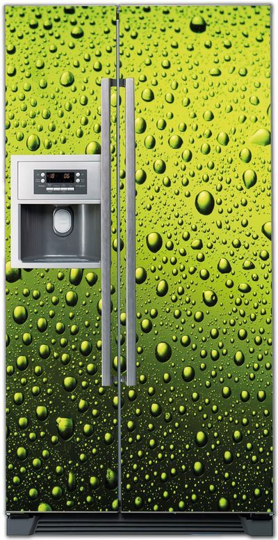 Виниловая наклейка на холодильник - Капли. http://stickers-fridge.com/